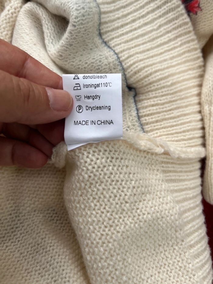 Pull automnal à capuche – Motif Renard & Fleurs – Taille XL - photo numéro 12