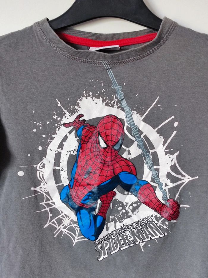 Tee-shirt gris Spiderman  - 6ans - photo numéro 2