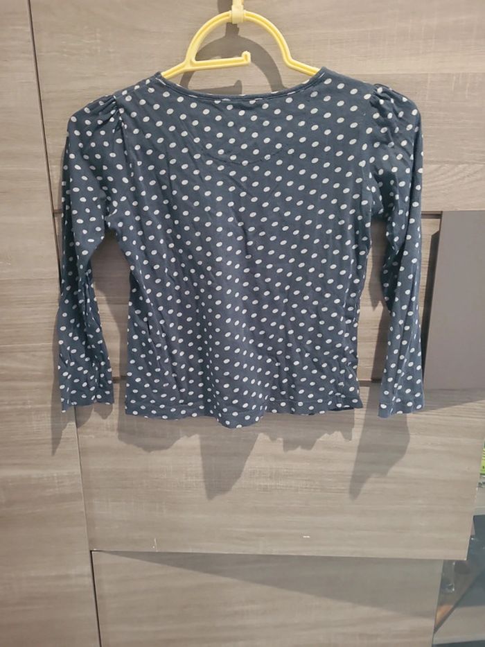T-shirt manches longues à pois, taille 8 ans - photo numéro 3