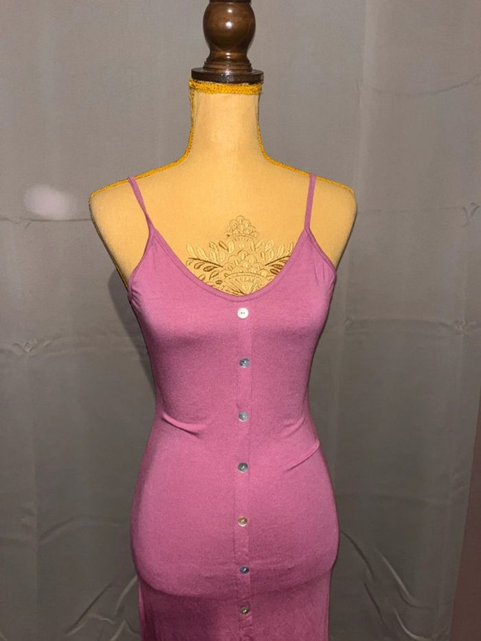 Robe longue rose courte devant taille unique - photo numéro 3