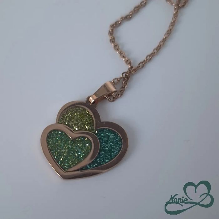 Cœurs verts scintillants - photo numéro 2