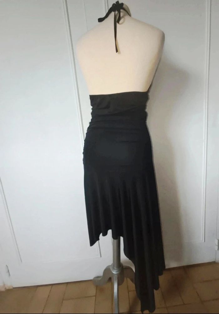 💎robe  dos nu satiné femme y2k noir élégante tendance vintage taille unique ADC esprit - photo numéro 2