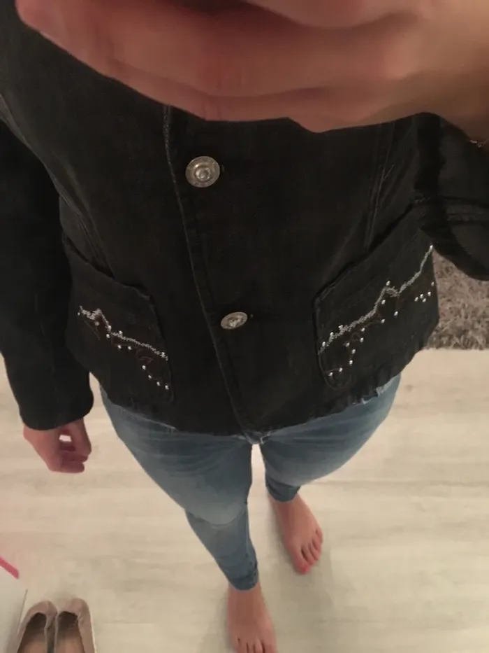 Veste en jeans grise - photo numéro 3