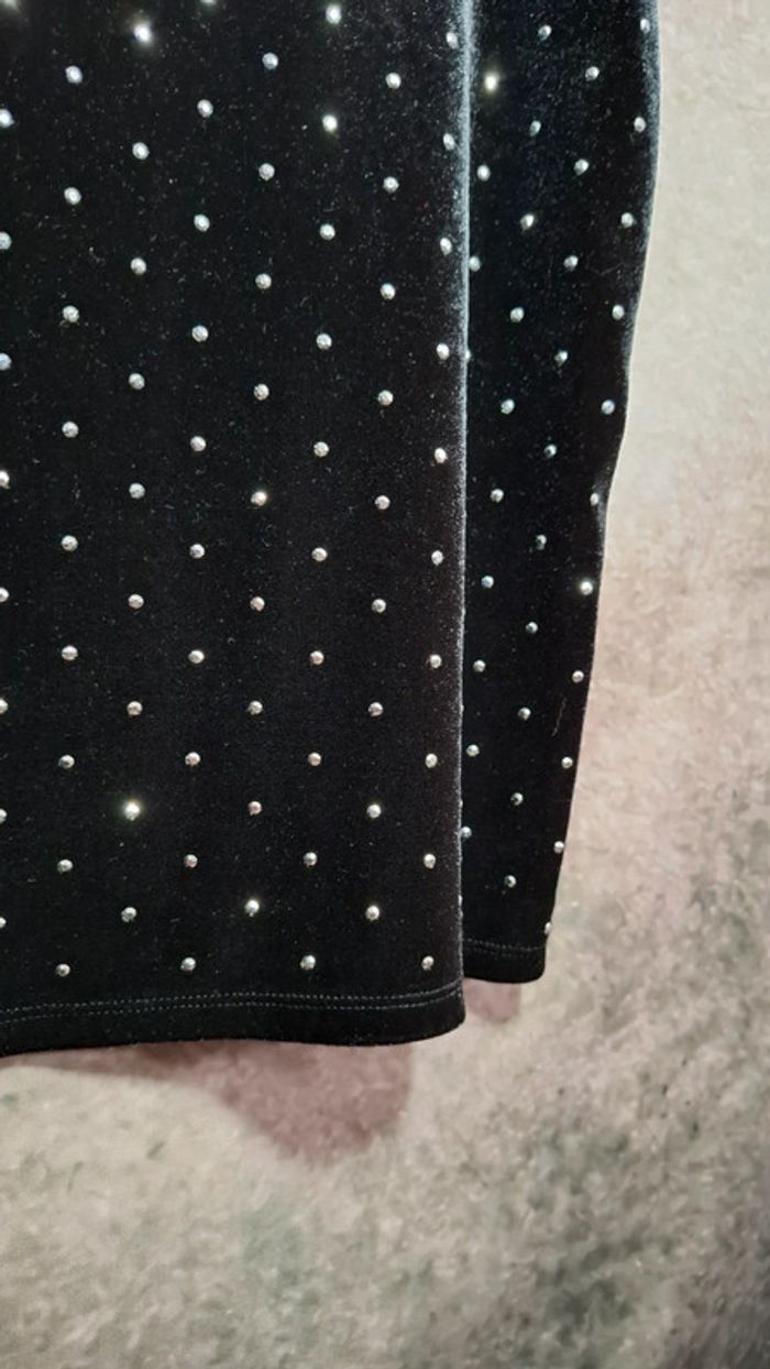 Robe noire velours strass - photo numéro 7
