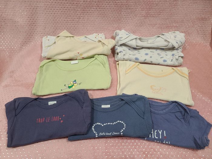 Lot de 8 body manche courte 18 mois fille