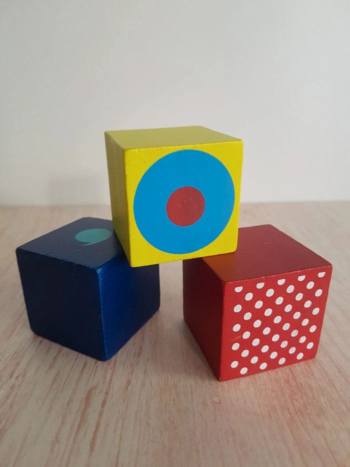 Kubix blocs de construction en bois Janod et petit train - photo numéro 12