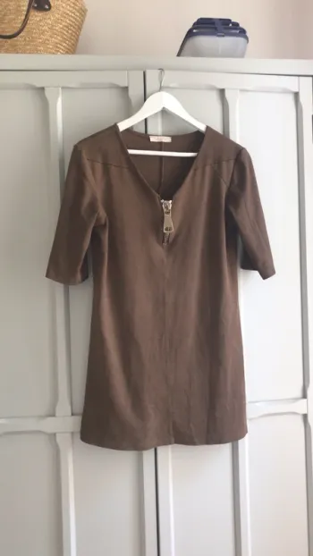 Robe daim marron