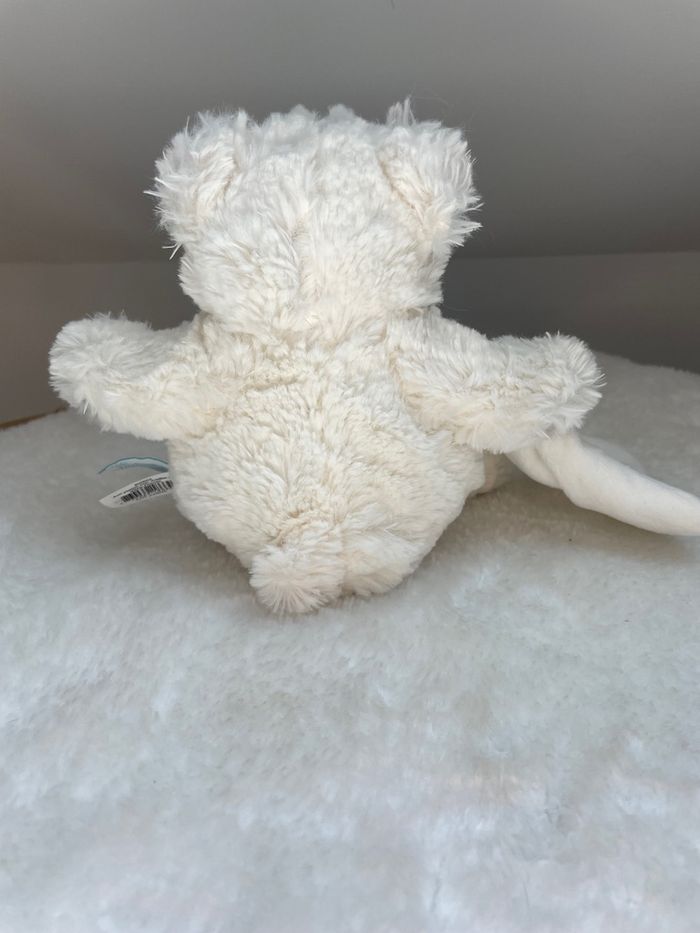 Doudou Baby Nat' Ours blanc tout doux réf BN664 - photo numéro 3