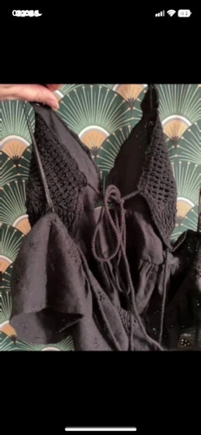 Magnifique dos nu broderie crochet Zara, taille XL - photo numéro 6