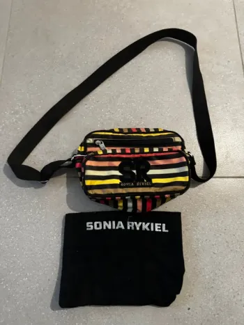 Sac à bandoulière Sonia Rykiel multicolore, bon état mais il y a des tâches 21x14cm