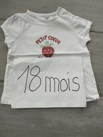 Lot n° 453 T-shirt manches courtes Kiabi 18 mois