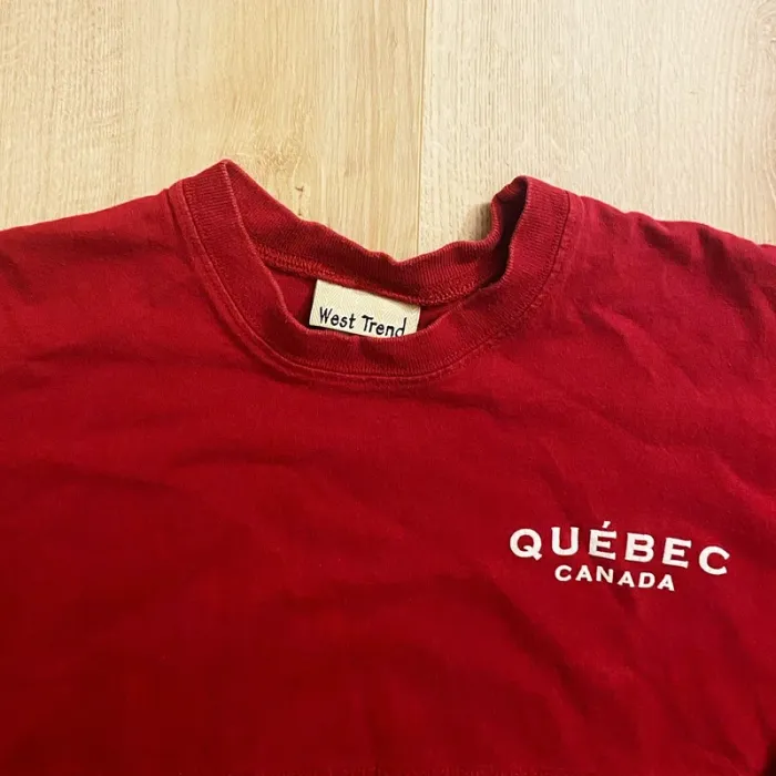 West Trend Import Canada Sweat Pull Rouge Quebec Homme Exclusif Vintage (Taille S) - photo numéro 3