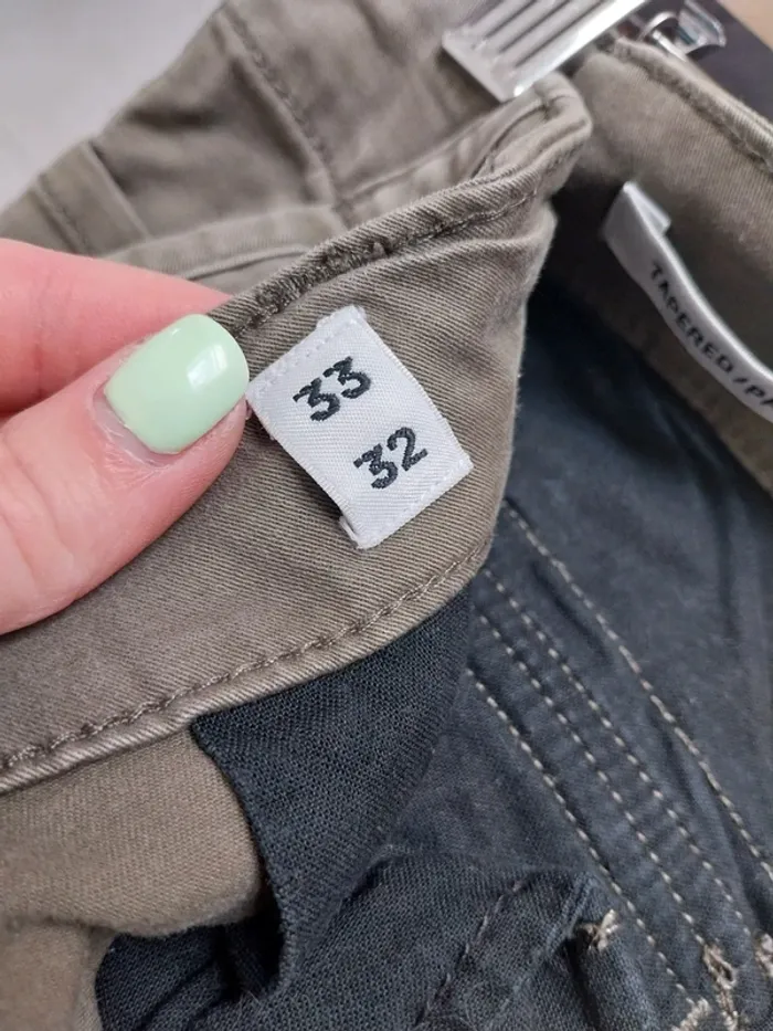 Pantalon cargo à poches kaki Jack & Jones 42 - photo numéro 7
