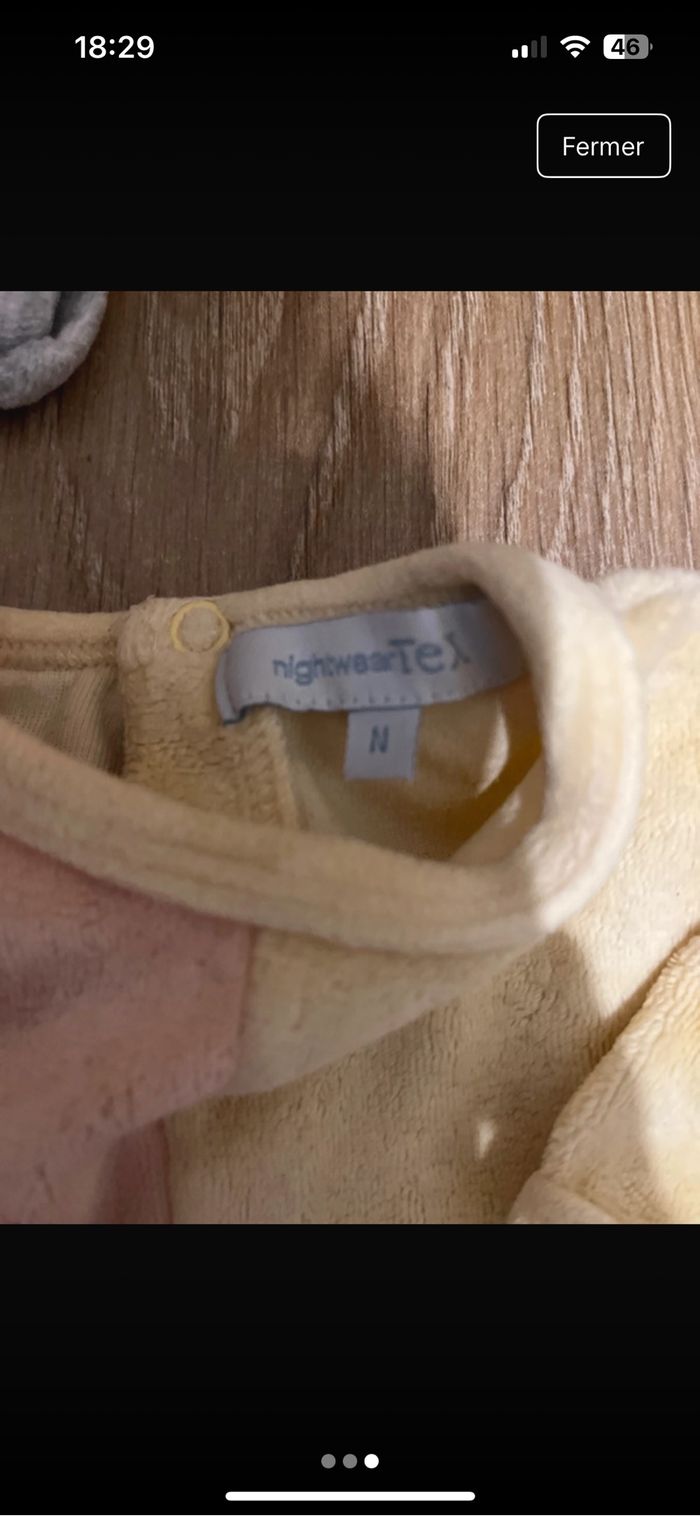 Lot 2 pyjamas velours naissance - photo numéro 3