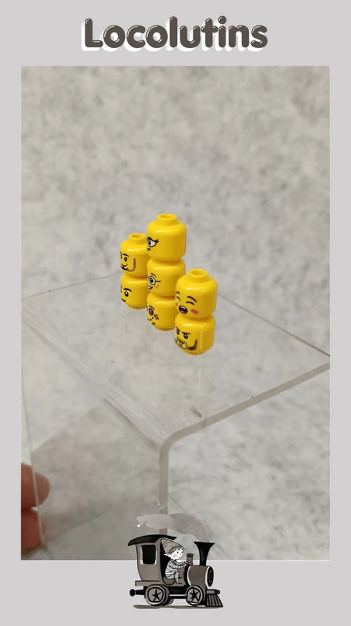 🚂 Lot de 7 têtes de figurines - photo numéro 2