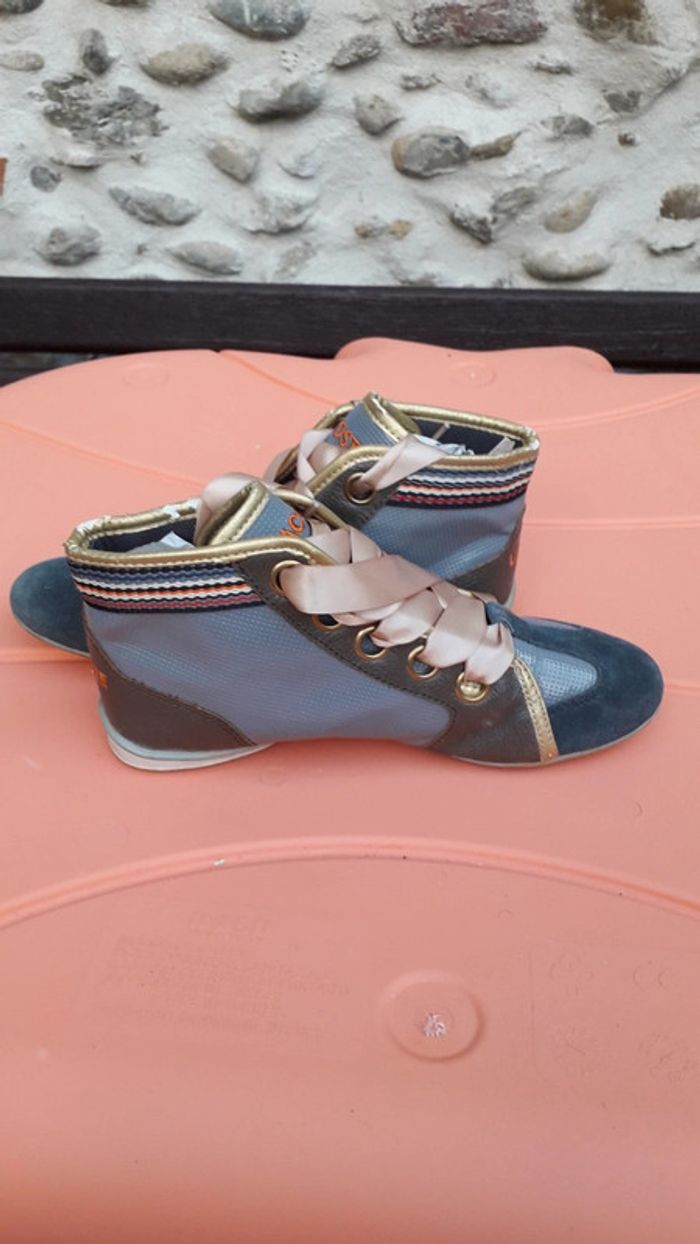 Chaussures montantes vernies grises - photo numéro 2