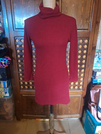 Pull long col roulé S &