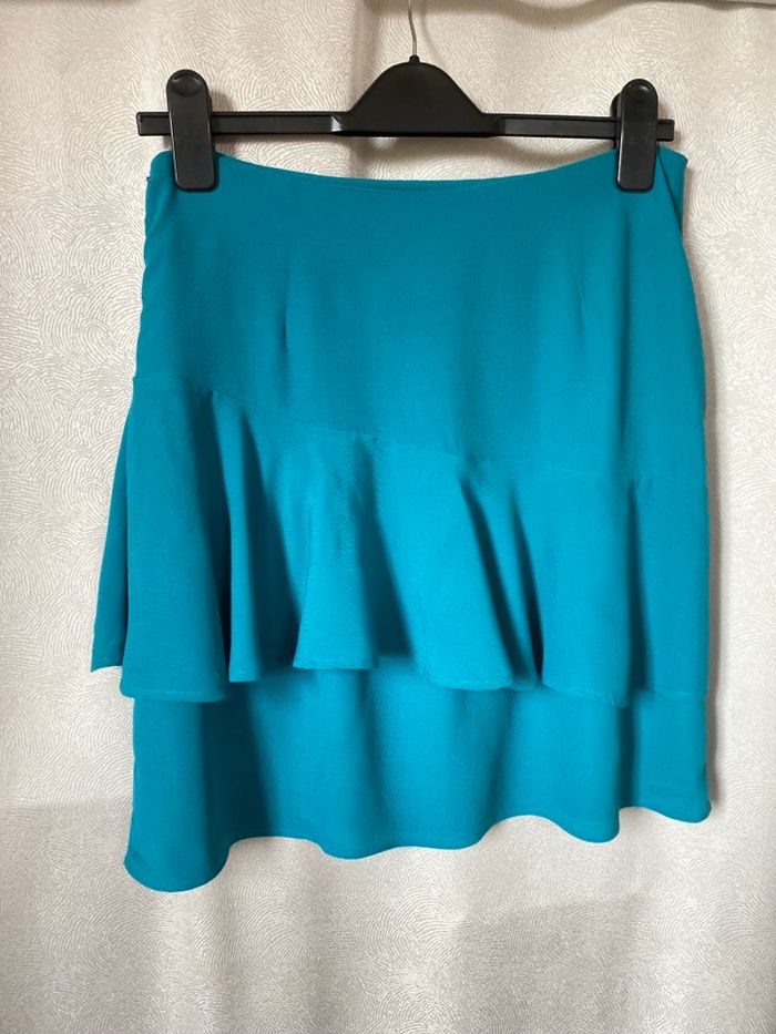 Jolie jupe à volant verte 38 Comptoir des cotonniers - photo numéro 2