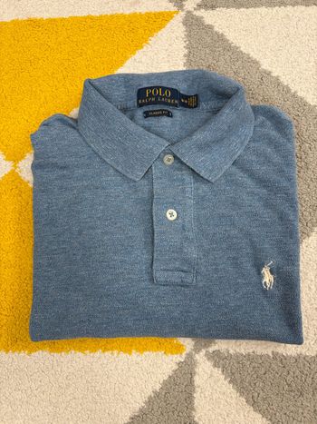 Polo Ralph Lauren | Bleu chiné logo brodé blanc | Taille M
