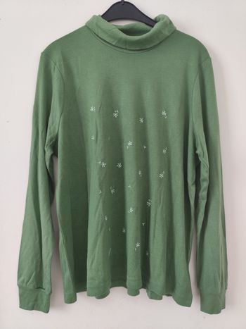 Sous pull vert à col roulé taille 50 52 Daxon