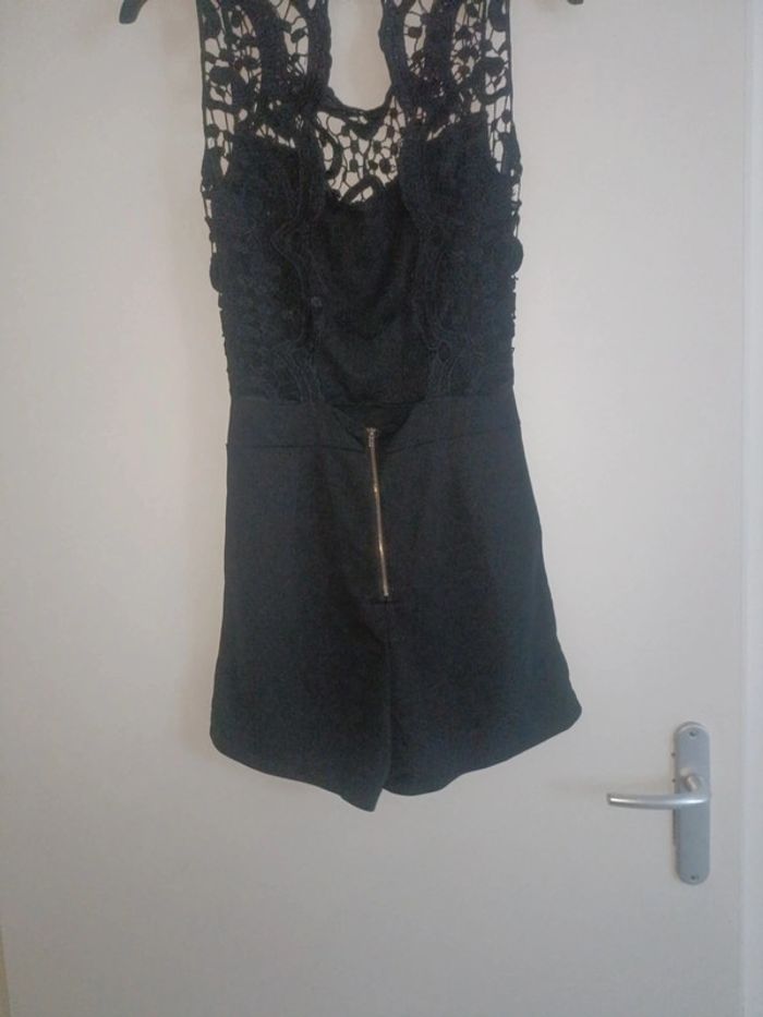 Combi short noire dentelle S - photo numéro 3