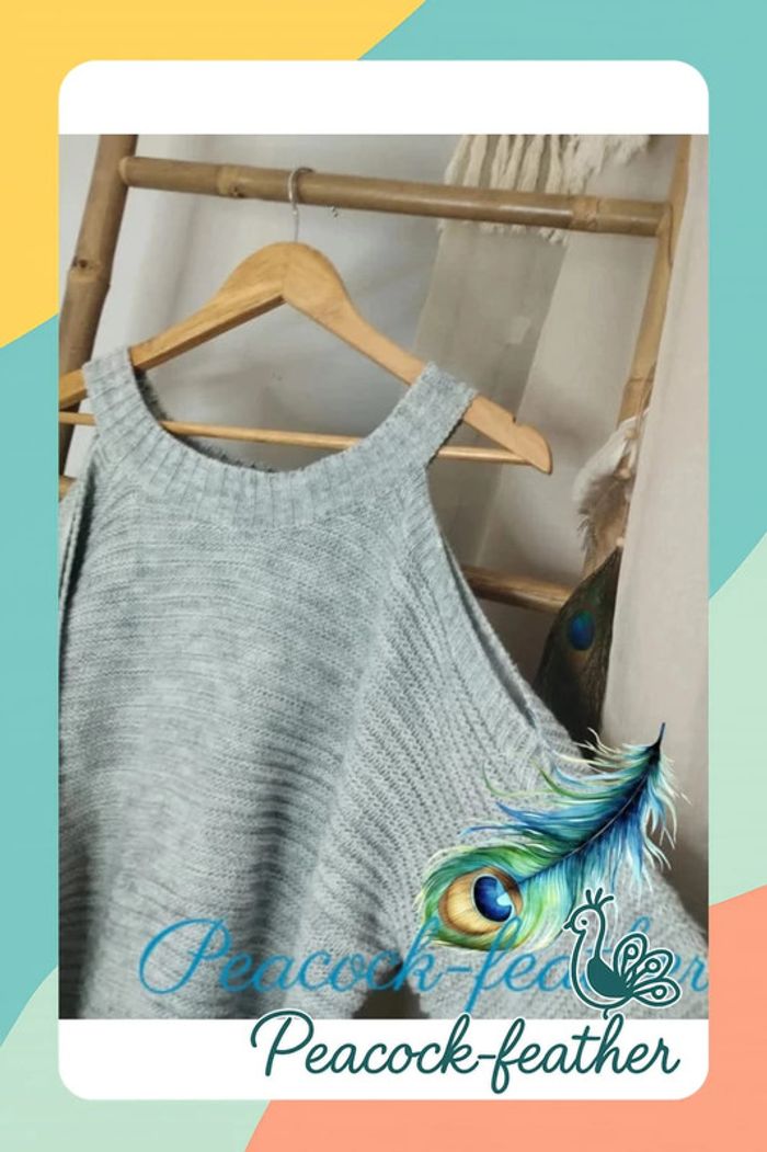 Pull épaules dénudées gris TU (42/46) - photo numéro 2