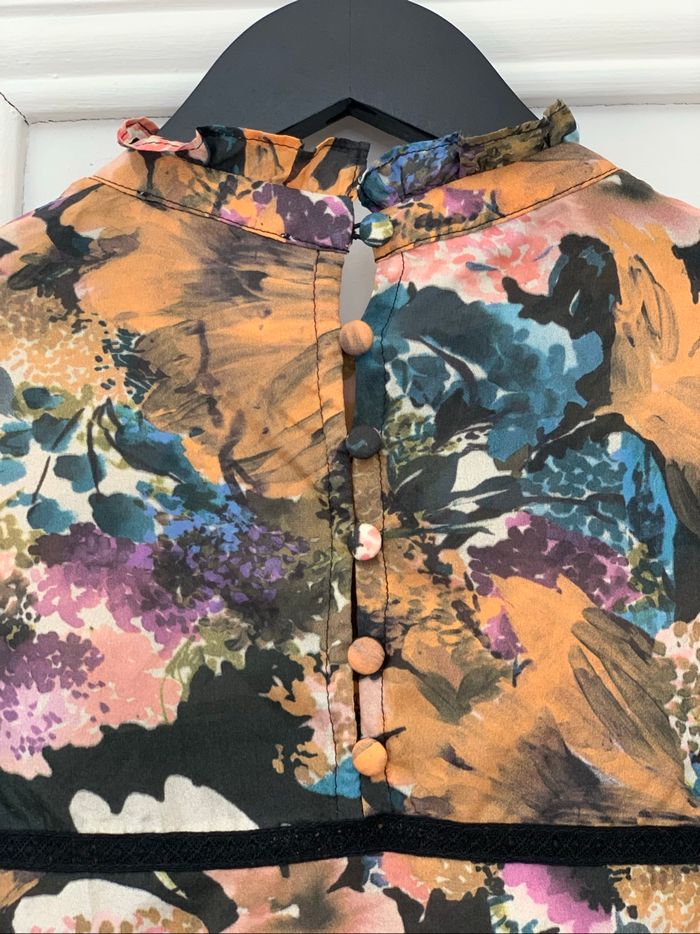 Blouse Sézane fleurie en Soie - photo numéro 3