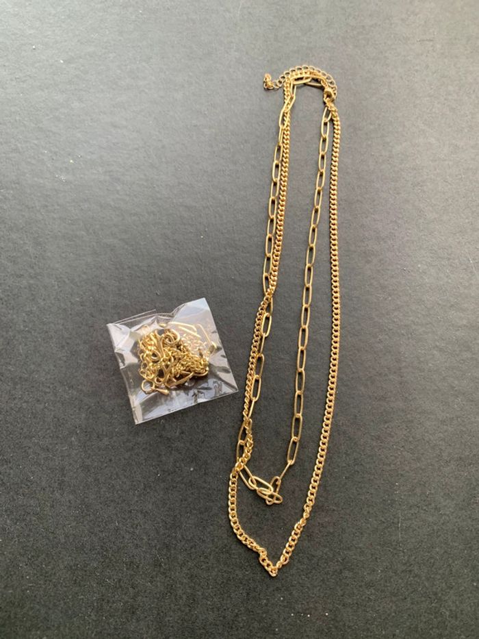 Ensemble collier et bracelet dorés - photo numéro 2