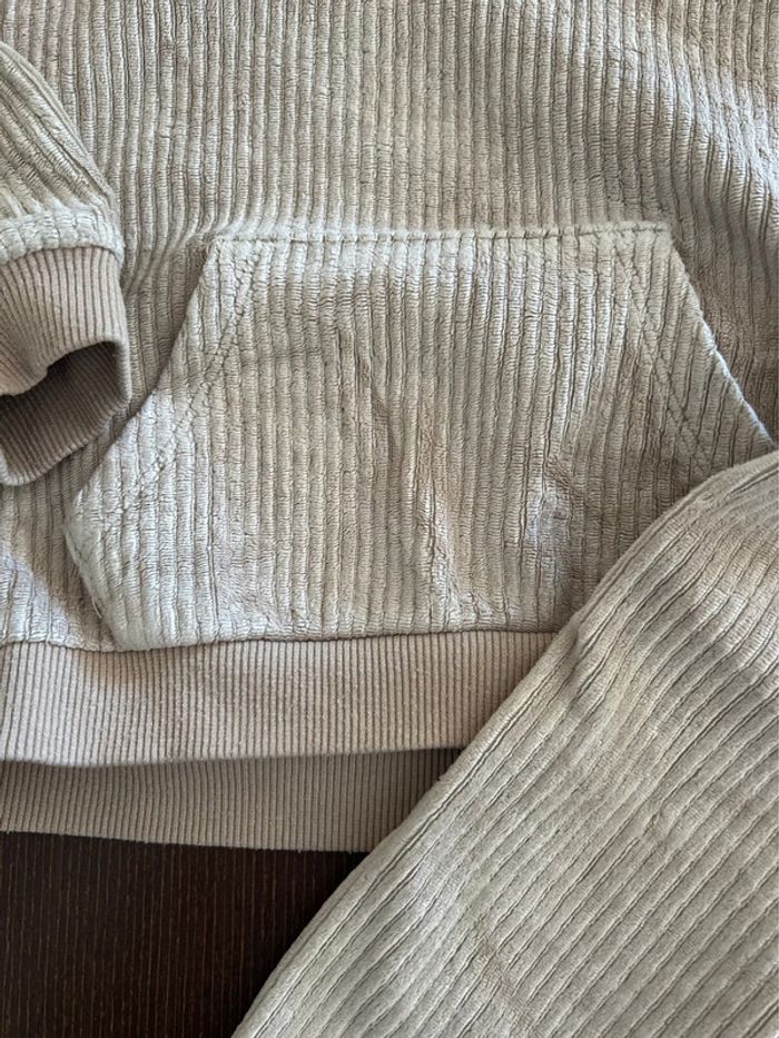 Adorable Conjunto Kiabi 12 Meses - Acanalado Beige y Crudo - photo numéro 3