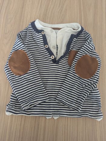 T-shirt ML rayé 12 mois Okaïdi