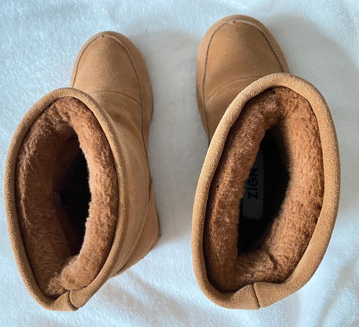Bottines En Suédine Fourrée Très Chaude pointure  36-37 - photo numéro 4