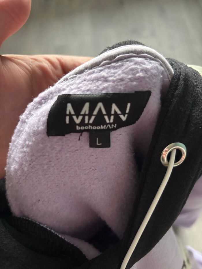 Hoodie BoohooMAN – Violet & noir - photo numéro 4