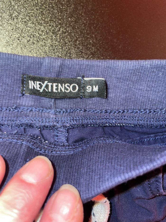 Pantalon droit en coton bleu marine taille 9 mois - photo numéro 5