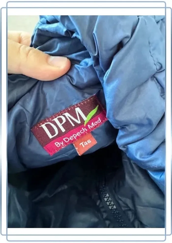Manteau long bleu By depech Mod, taille 46 - photo numéro 3