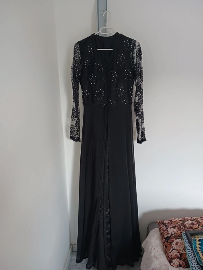 Caftan noir & rose T40 - photo numéro 5