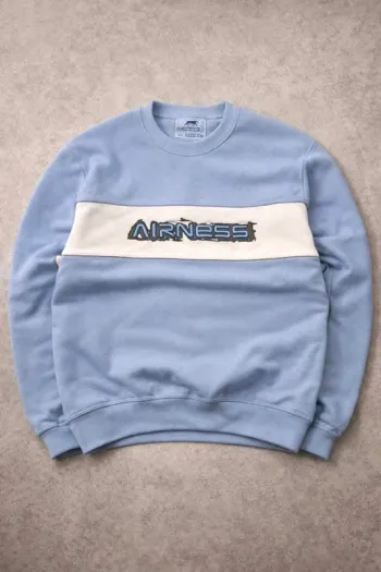 Crowneck vintage Airness Bleu Clair taille L AIR357