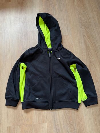 Veste à capuche Nike Dri-Fit bébé 24 mois – Noir & Vert fluo
