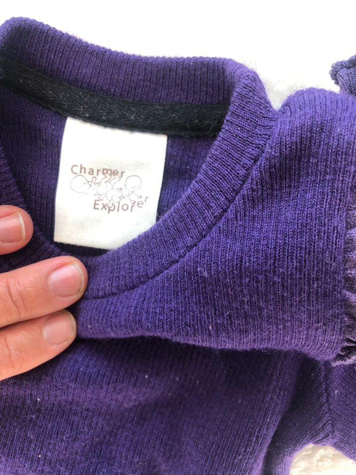 Robe fairy manymonths S/M laine merinos coloris plume - photo numéro 4
