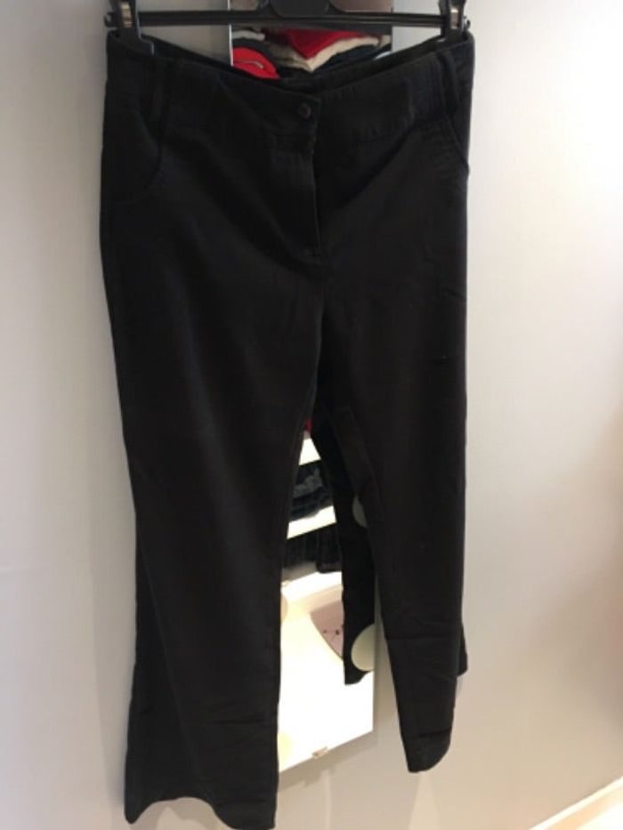Pantalon droit évasé noir femme taille 40