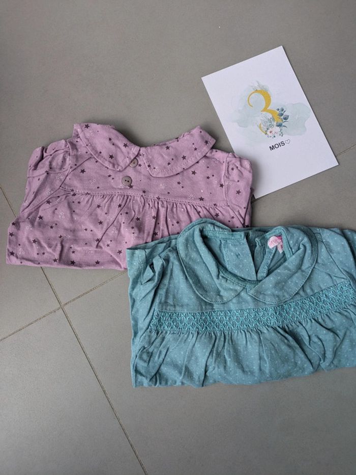Lot 11 tee-shirt manches longues 3 mois - photo numéro 2