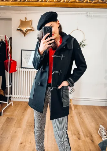 Manteau The Kooples noir taille 36