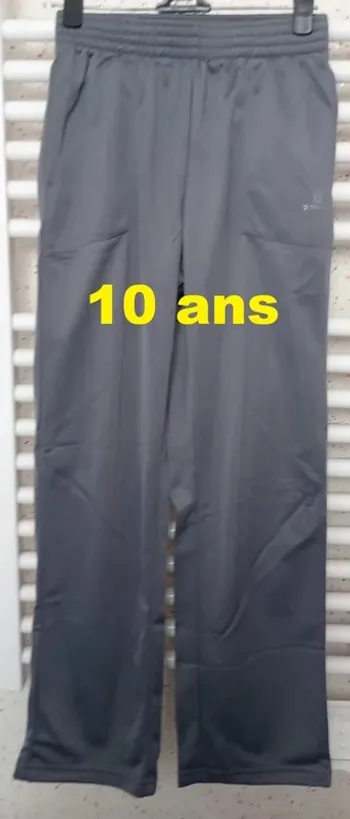Pantalon de sport gris Domyos Taille 10 ans