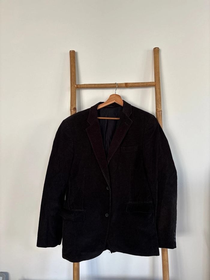 Veste noire en velours côtelé Brice taille 56