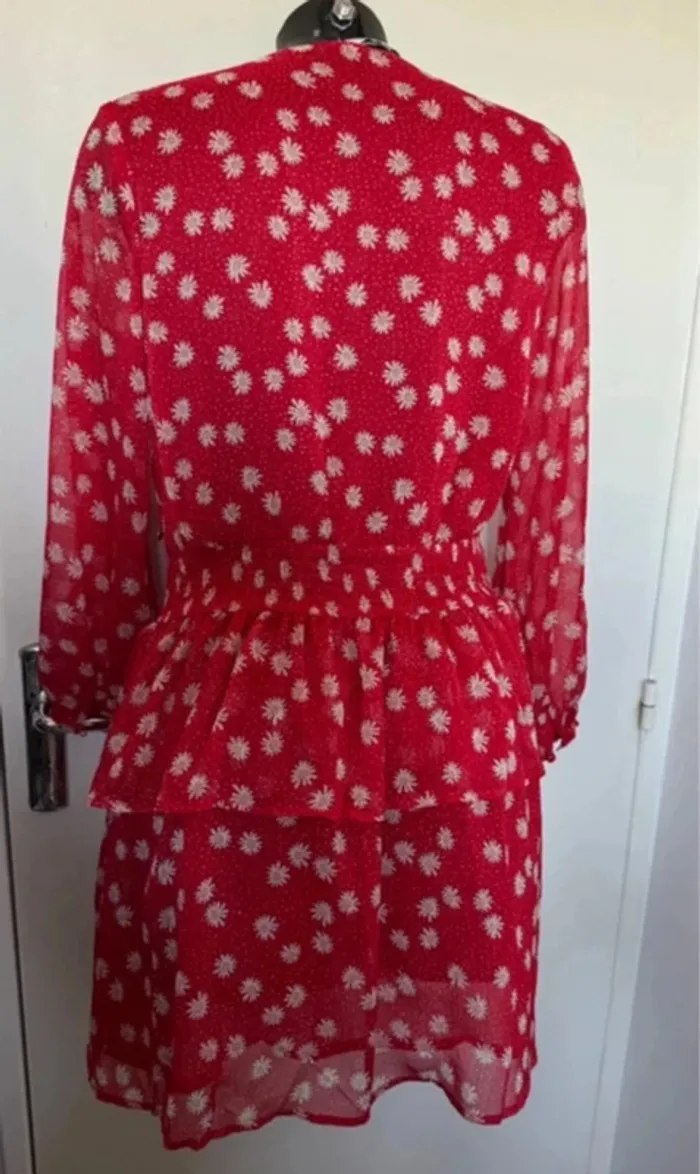 Robe froufrous rouge neuve Pépé Jeans 38 - photo numéro 5