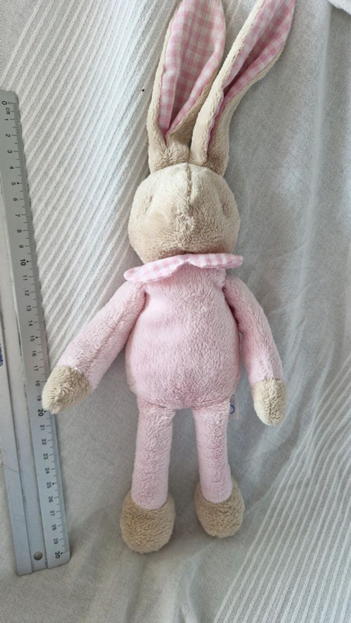 Lapin klorane  oreilles carreaux rose - photo numéro 4