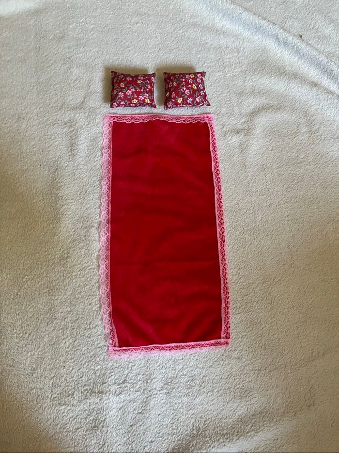 Ensemble couverture et coussins pour barbie Neuf