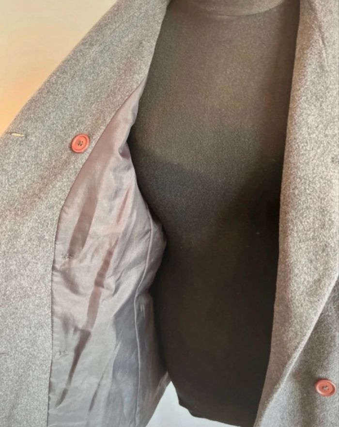 Manteau gris foncés taille M de chez Promod en bon état - photo numéro 4