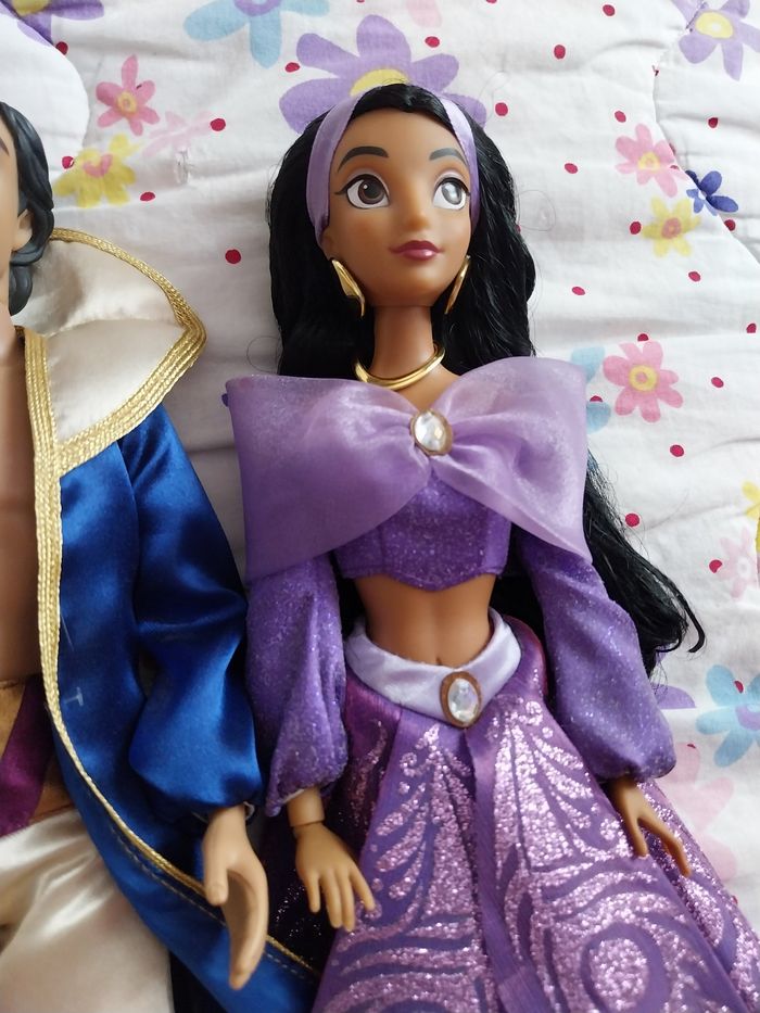 Poupées Aladdin et Jasmine Singing Duet Rares Disney Store - photo numéro 5