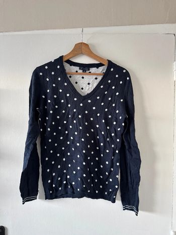 Pull col V femme Tommy Hilfiger à pois – Taille S