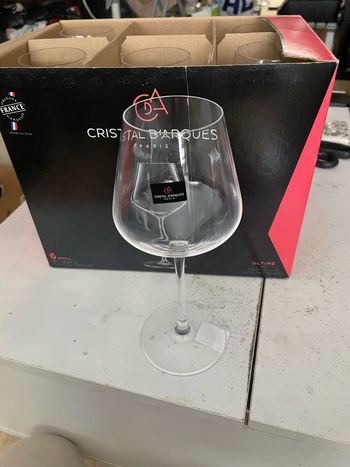 Verre cristal d arques neuf jamais servi